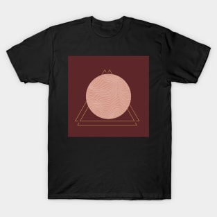 Geometric minimalistic pattern of waves T-Shirt